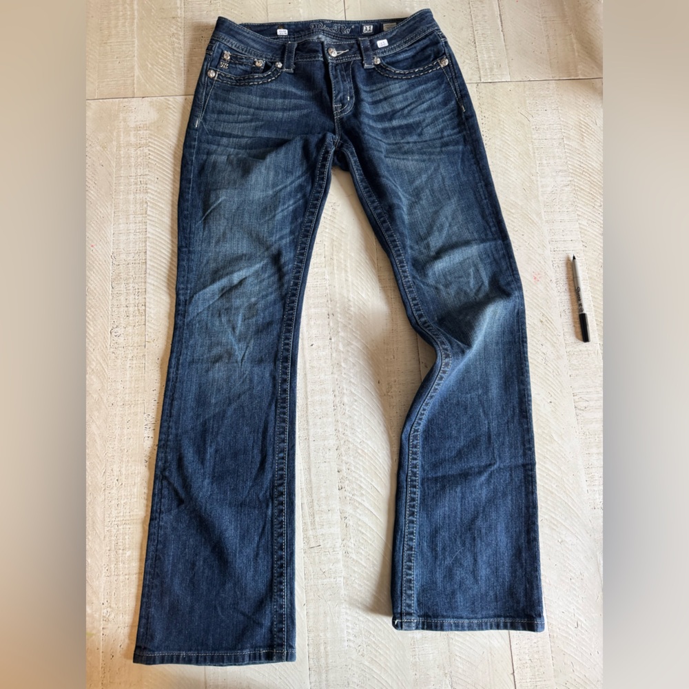 Miss Me Women's Dark Blue Straight Jeans